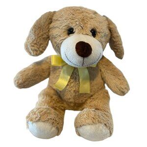 Adorable Beige Tan Puppy Dog‎ Plush Stuffed Animal Stuffie Soft 12 Inches EUC